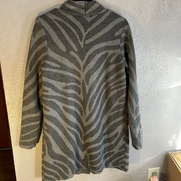 COPY - J.McLaughlin Cardigan Wool Blend Zebra Print Sweater L - Picture 5 of 6